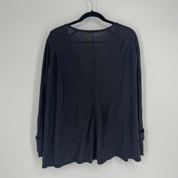 Lululemon sweater medium 8-10 dark gray cowl pullover wrap athleisure minimalist - Picture 4 of 4